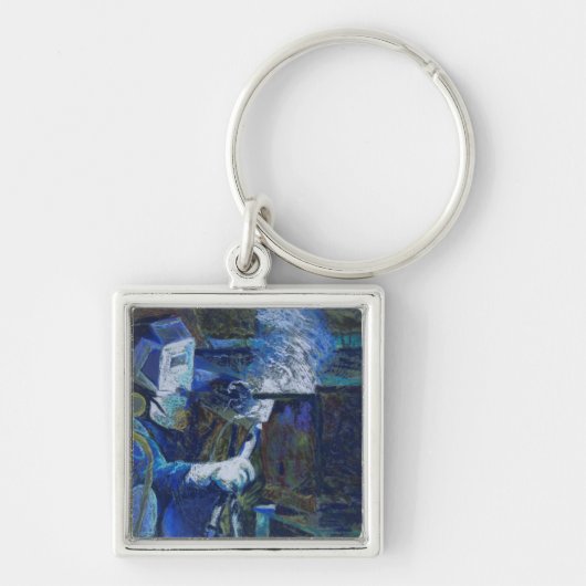 Mann bei der Arbeit Schlüsselanhänger (Vorne)