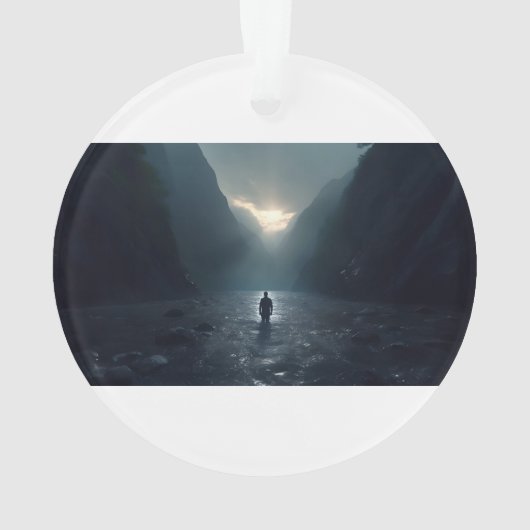 Mann bei Morgendämmerung im Atemberaubenden majest Ornament (Rückseite)