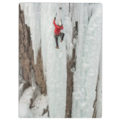 Mann beim Eisklettern, Colorado Klemmbrett (Rückseite)