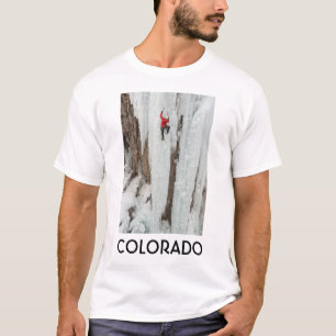 Mann beim Eisklettern, Colorado T-Shirt