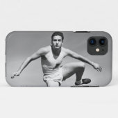 Mann beim Hürdenlauf Case-Mate iPhone Hülle (Rückseite (Horizontal))