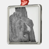 Mann beim Klettersteigen Ornament Aus Metall (Links)