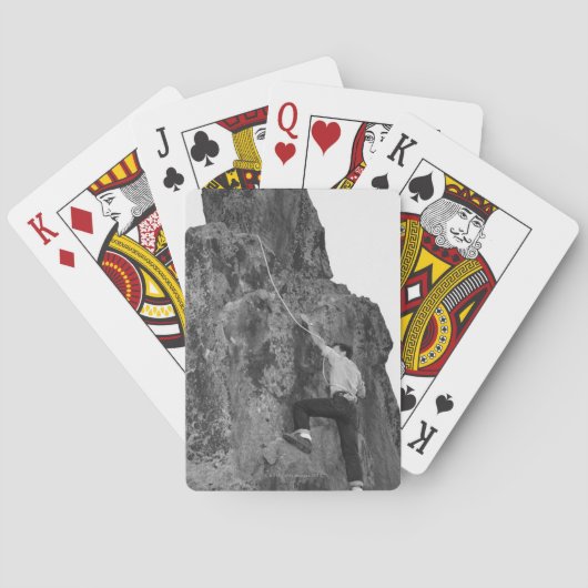 Mann beim Klettersteigen Spielkarten (Rückseite)