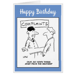 Mann beschwert sich über das Wetter am Beschwerdes