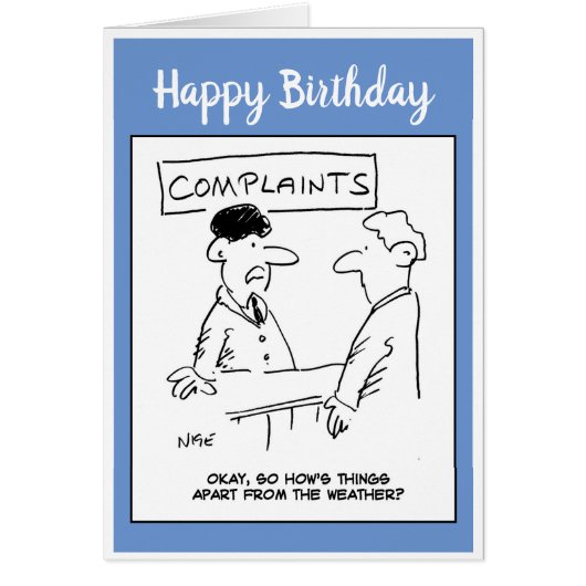 Mann beschwert sich über das Wetter am Beschwerdes (Vorne)