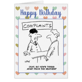 Mann beschwert sich über das Wetter am Beschwerdes