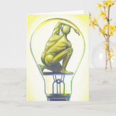 "Mann-Birnen-" surreale Kunst Notecard durch Karte (Gelbe Blume)