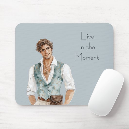 Mann Braunhaar Mousepad (Mit Mouse)