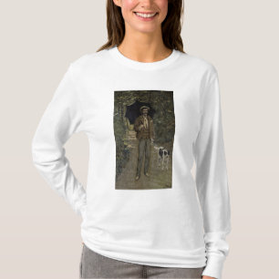 Mann Claude Monets   mit einem Regenschirm, T-Shirt