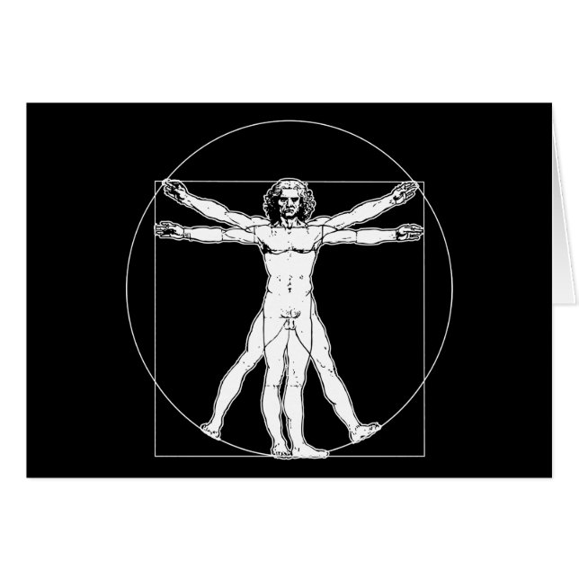 Mann Da Vincis Vitruvian (Vorderseite (Horizontal))
