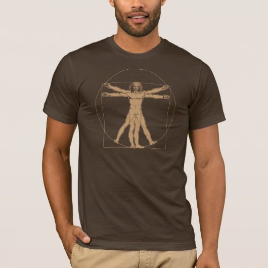 Mann Da Vincis Vitruvian T-Shirt (Vorderseite)