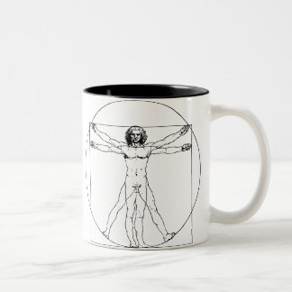 Mann Da Vincis Vitruvian Zweifarbige Tasse