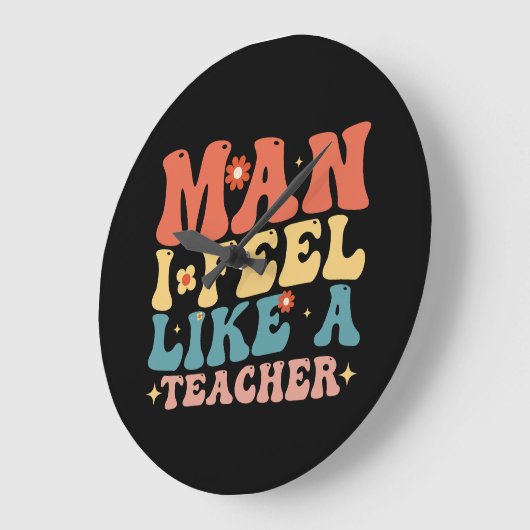 Mann, den ich wie ein Lehrer fühle, zurück zur Sch Große Wanduhr (Winkel)