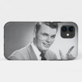Mann, der 2 zeigt Case-Mate iPhone hülle (Rückseite (Horizontal))