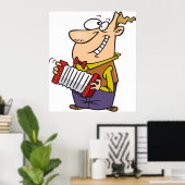 Mann, der Akkordeon spielt Poster (Heimbüro)