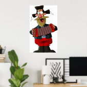 Mann, der Akkordeon spielt Poster (Heimbüro)