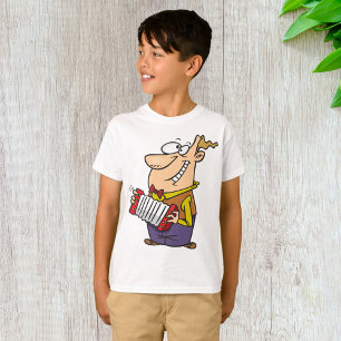 Mann, der Akkordeon spielt T-Shirt