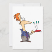 Mann, der auf einem Boot Kugeln knallt Einladung (Vorderseite)