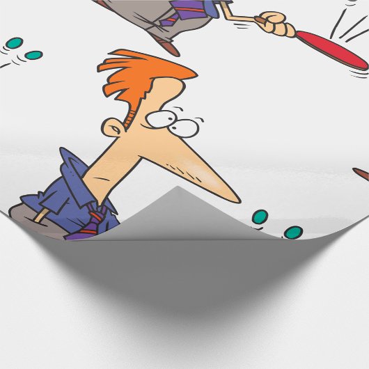 Mann, der auf einem Boot Kugeln knallt Geschenkpapier