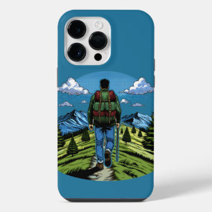 Mann, der auf einem Wanderweg wie dem A.T. wandert iPhone 14 Pro Max Hülle