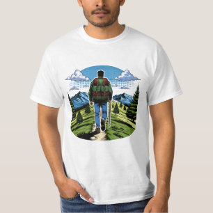 Mann, der auf einem Wanderweg wie dem A.T. wandert T-Shirt