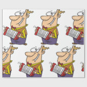 Mann, der das Akkordion spielt Geschenkpapier (Flach)