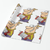 Mann, der das Akkordion spielt Geschenkpapier (Ungerollt)