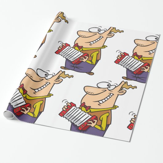 Mann, der das Akkordion spielt Geschenkpapier (Ungerollt)