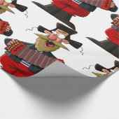 Mann, der das Akkordion spielt Geschenkpapier (Ecke)