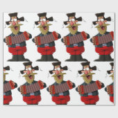 Mann, der das Akkordion spielt Geschenkpapier (Flach)