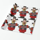 Mann, der das Akkordion spielt Geschenkpapier (Ungerollt)
