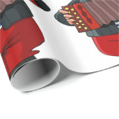 Mann, der das Akkordion spielt Geschenkpapier (Rolleneckpunkt)