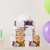 Mann, der das Akkordion spielt Geschenkpapier