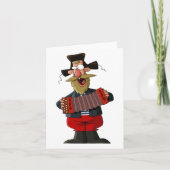 Mann, der das Akkordion spielt Karte (Vorderseite)