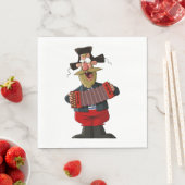 Mann, der das Akkordion spielt Serviette (Beispiel)