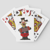 Mann, der das Akkordion spielt Spielkarten (Rückseite)