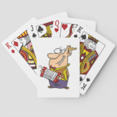 Mann, der das Akkordion spielt Spielkarten (Rückseite)