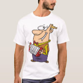 Mann, der das Akkordion spielt T-Shirt (Vorderseite)