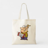 Mann, der das Akkordion spielt Tragetasche (Rückseite)