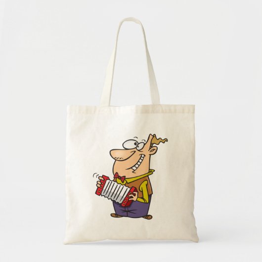 Mann, der das Akkordion spielt Tragetasche (Vorne)