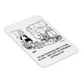 Mann, der die Geschirr Cartoon wäscht. Magnet (Rechte Seite)