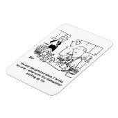 Mann, der die Geschirr Cartoon wäscht. Magnet (Linke Seite)