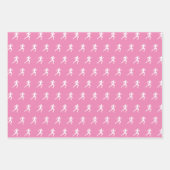 Mann, der die Silhouette der Läufer auf rosa Hinte Geschenkpapier Set (Vorderseite 3)