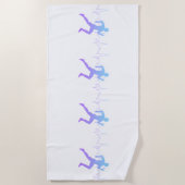 Mann, der die Silhouette der Regierenden führt, st Strandtuch (Vorderseite)