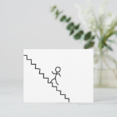 Mann, der die Treppe hinaufgeht, Postkarte (Stehend Vorderseite)