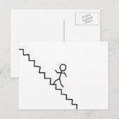 Mann, der die Treppe hinaufgeht, Postkarte (Vorne/Hinten)