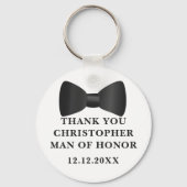Mann der Ehre Black Bow Krawatte Gastgeschenk Hoch Schlüsselanhänger (Vorderseite)