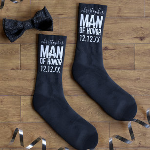Mann der Ehre Brautparty Black Wedding Socks Socken