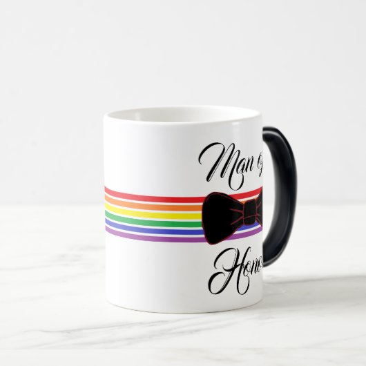 Mann der Ehre Burgundy Bow Krawatte Kaffee Tasse (VorderseiteRechts)