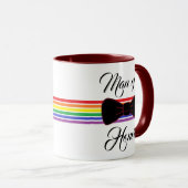 Mann der Ehre Burgundy Bow Krawatte Kaffee Tasse (VorderseiteRechts)